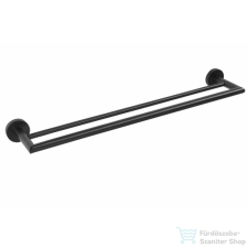 Sapho BEMETA DARK Dupla törölközőtartó, 655x55x110mm, fekete (104204050) XR401B fürdőszoba kiegészítő