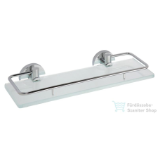 Sapho BEMETA OMEGA Üvegpolc, 600x55x130mm, króm (104102212) (XR600) bútor