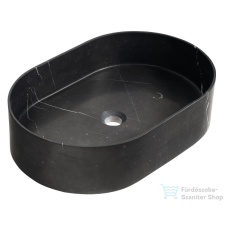 Sapho BLOK kőmosdó, 55x37cm, matt fekete Marquin (2401-51) szaniter