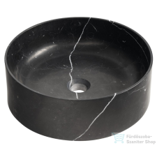 Sapho BLOK kőmosdó, átm.:40cm, matt fekete Marquin (2401-52) szaniter