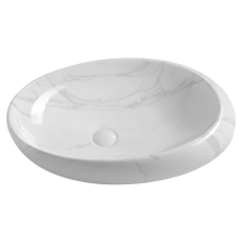 Sapho DALMA kerámiamosdó, 68x44x16,5cm, fehér márvány (MM317) fürdőszoba kiegészítő
