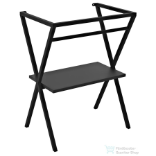Sapho FERRO mosdótartó konzol polccal, 565x720x390mm, fekete (SKA560-1) szaniter