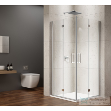 Sapho GELCO LORO sarokbelépős zuhanykabin harmónikaajtóval, 900x900mm (GN4790-01) kád, zuhanykabin