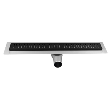 Sapho GELCO MANUS INOX padlóösszefolyó ONDA rosttal, 850x130x55mm, fekete (GMO14B) építőanyag