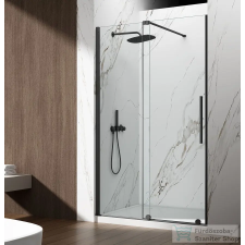Sapho GELCO SPIRIT BLACK tolóajtó, 1600mm, transzparent üveg (GI1016B) kád, zuhanykabin