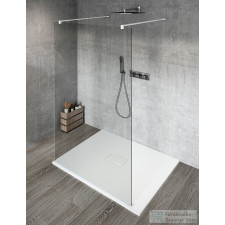 Sapho GELCO VARIO WHITE Szabadon álló zuhanyfal merőleges merevítőkkel, transzparent üveg, 1100mm (GX1211GX2215) kád, zuhanykabin