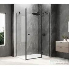 Sapho GLOBE BLACK nyílóajtó oldalfallal,1000x800mm, jobbos, transzparent üveg (GB1010-3215RB) kád, zuhanykabin