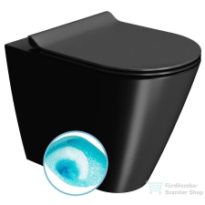 Sapho GSI KUBE X SWIRLFLUSH fali WC, 36x55cm, dual-matt fekete (941026) szaniter