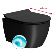 Sapho GSI PURA fali WC. Swirlflush. 35x46cm. dual-matt fekete fürdőszoba kiegészítő