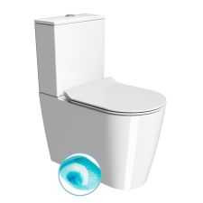 Sapho KUBE X monoblokkos WC. Swirlflush. alsó/hátsó kifolyású. ExtraGlase fürdőszoba kiegészítő