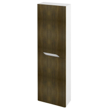 Sapho MEDIENA állószekrény 2 ajtóval, balos/jobbos, 40x140x20cm, matt fehér/grafit tölgy fürdőszoba bútor