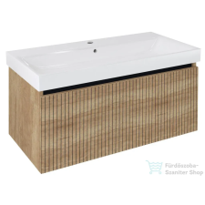 Sapho NELIO STRIP mosdótartó szekrény, 1 fiókkal, 96,5x44x49cm, alabama tölgy NL100-2322 fürdőszoba bútor