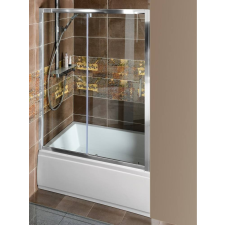 Sapho POLYSAN DEEP zuhanyajtó kádperemre, 1300x1650mm, transzparent üveg (MD1316) kád, zuhanykabin