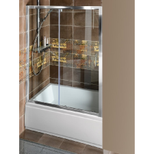  Sapho POLYSAN DEEP zuhanyajtó kádperemre, 1300x1650mm, transzparent üveg (MD1316) kád, zuhanykabin