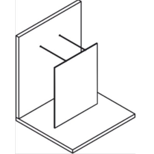  Sapho POLYSAN MODULAR WALK-IN zuhanyfal, 1200mm (MS4-120) kád, zuhanykabin
