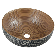 Sapho PRIORI kerámiamosdó, átm:40cm, barna/kék fürdőkellék