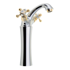 Sapho REITANO ANTEA magasított mosdócsaptelep automata leersztővel, 245mm, króm/arany (3172L) csaptelep