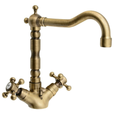 Sapho REITANO ANTEA mosdócsaptelep, forgatható kifolyóval, automata leeresztővel, bronz (3376) csaptelep