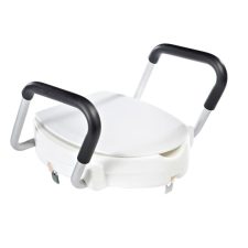 Sapho RIDDER Magasított WC-ülőke, kapaszkodóval, fehér fürdőszoba kiegészítő