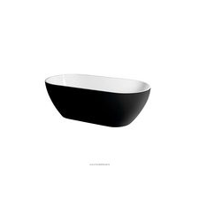 Sapho SAPHO POLYSAN REDUTA szabadonálló kád, 150x75x58cm, kívül fekete, belül fehér (72974)- kád, zuhanykabin