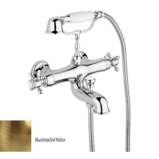 Sapho SASSARI fali termosztátos kádtöltő csaptelep, zuhanyszettel, bronz (SR292BR) csaptelep