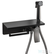 Sapho SUGA falbasüllyesztett bidézuhany szett, telefon és WC-papírtartóval, gun metal (TJ040GM) csaptelep