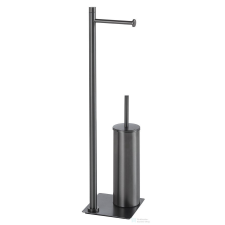 Sapho TRILLY álló WC-kefe és WC-papírtartó, gun metal (TR3281) fürdőszoba kiegészítő