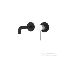 Sapho ULTRAMIX falba süllyesztett csaptelep, 16 cm-es kifolyócsővel, matt fekete/króm (UT118BC) csaptelep