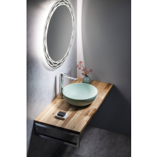 Sapho WOODY tömörfa pult, 1100x28x500mm, natúr tölgy fürdőszoba bútor