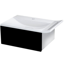 Sapho ZEUS mosdótartó szekrény rejtett szifonnal, 60x26x45 cm, fekete/titan alu fürdőszoba bútor