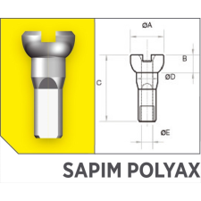 Sapim Küllőanya SAPIM POLYAX Alu 14G 14 mm ezüst kerékpáros kerékpár és kerékpáros felszerelés