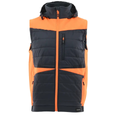 Sara Comfort Plus Bélelt Téli Mellény Fekete/Narancssárga - XL