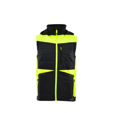 Sara Comfort Plus kapucnis bélelt mellény fekete - sárga munkaruha