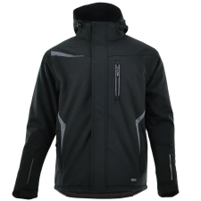 Sara Comfort Winter Bélelt Softshell Munkás kabát Fekete/Szürke munkaruha