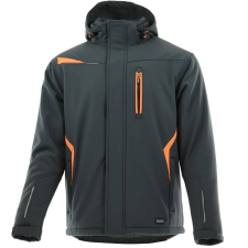 Sara Comfort Winter Bélelt Softshell Munkás kabát Sötétszürke/Narancs munkaruha