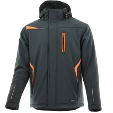 Sara Comfort Winter Bélelt Softshell Munkás kabát Sötétszürke/Narancs - XL