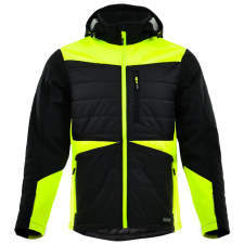 Sara Comfort Winter Hybrid Bélelt Kabát - Fekete/Sárga - XL munkaruha