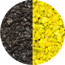  Sárga-fekete mix akvárium aljzatkavics (3-5 mm) 750 g akvárium dekoráció