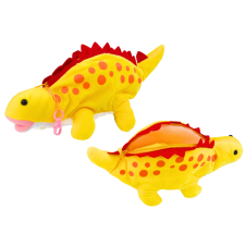 Sárga plüss dinoszaurusz tolltartó füllel plüssfigura