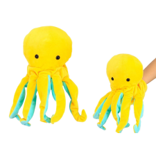 Sárga plüss polip kesztyűbáb 25 cm plüssfigura