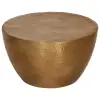  sárgaréz kalapált alumínium dohányzóasztal Ø 50 x 30 cm