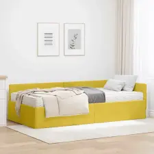  Sarok Ágykeret Matraccal Egyéb fejtámlával 2 pcs Zöld Bársony ágy és ágykellék