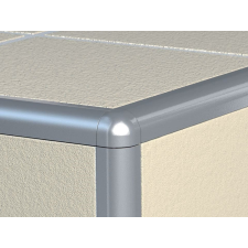  Sarok Havos rozsdamentes acél szálcsiszolt 30 cm RNRZK12 élvédő, sín, szegélyelem