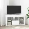  Sarok LED TV szekrény Magas fényű Fehér 104 x 40 x 50 cm