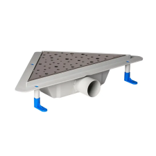  Sarok zuhanyfolyóka, rozsdamentes matt Drops ráccsal (Sarok zuhanyfolyóka, rozsdamentes matt Drops) építőanyag