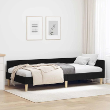  Sarokágy keret Egyéb Fekete 80 x 200 cm Szövet és mérnöki fa ágy és ágykellék