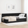  Sarokágy keret fejtámlával Fekete 90 x 200 cm Bársony
