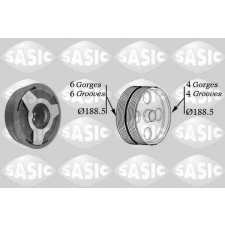 SASIC Szíjtárcsa, főtengely SASIC 9001806 kormányvezérlő és kiegészítői