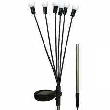 Saska Garden solár lámpa, szélben táncoló fehér golyók, 6 led, 72cm kültéri világítás