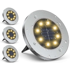 Saska Garden szolár lámpa 8 led smd földbe behelyezésre, 4 db-os szett kültéri világítás